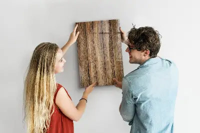 Magnetic board with wood texture