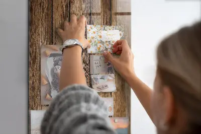 Magnetic board with wood texture