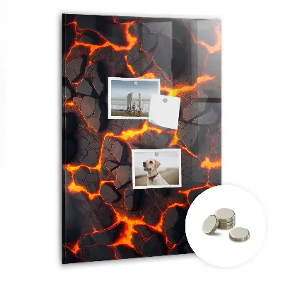 Volcano Lava Magnetic Glass Dry Erase Board