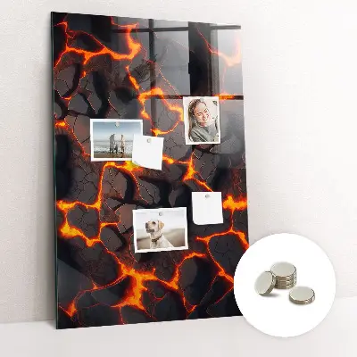 Volcano Lava Magnetic Glass Dry Erase Board