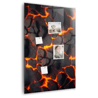 Volcano Lava Magnetic Glass Dry Erase Board