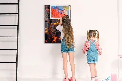 Volcano Lava Magnetic Glass Dry Erase Board