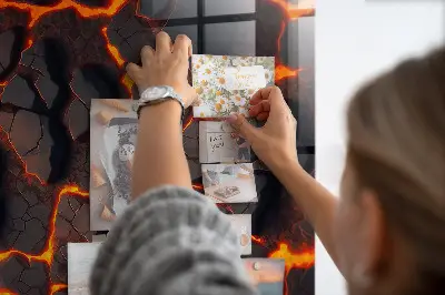 Volcano Lava Magnetic Glass Dry Erase Board