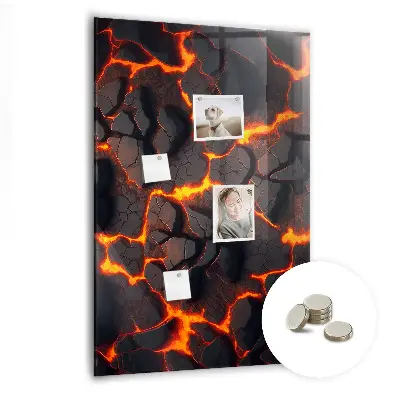 Volcano Lava Magnetic Glass Dry Erase Board