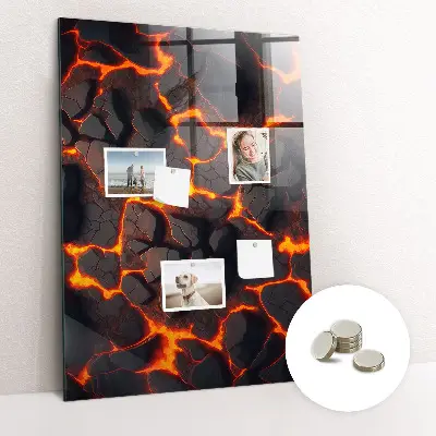 Volcano Lava Magnetic Glass Dry Erase Board
