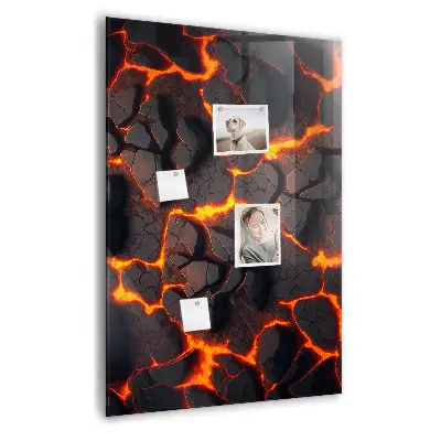Volcano Lava Magnetic Glass Dry Erase Board