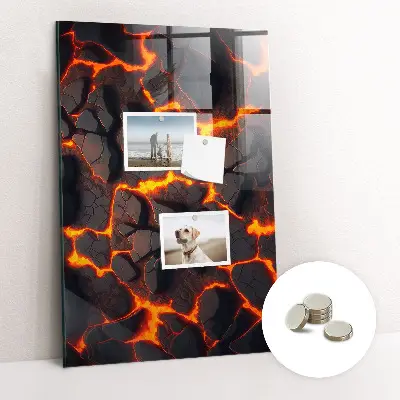 Volcano Lava Magnetic Glass Dry Erase Board