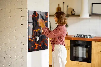 Volcano Lava Magnetic Glass Dry Erase Board