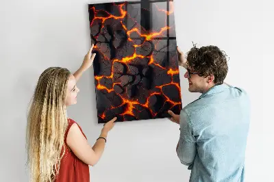 Volcano Lava Magnetic Glass Dry Erase Board