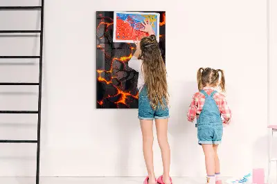 Volcano Lava Magnetic Glass Dry Erase Board