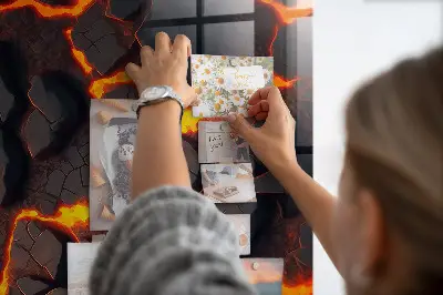Volcano Lava Magnetic Glass Dry Erase Board