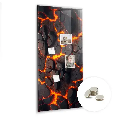 Volcano Lava Magnetic Glass Dry Erase Board