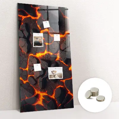 Volcano Lava Magnetic Glass Dry Erase Board