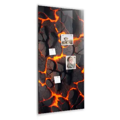 Volcano Lava Magnetic Glass Dry Erase Board