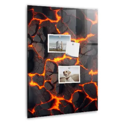 Volcano Lava Magnetic Glass Dry Erase Board