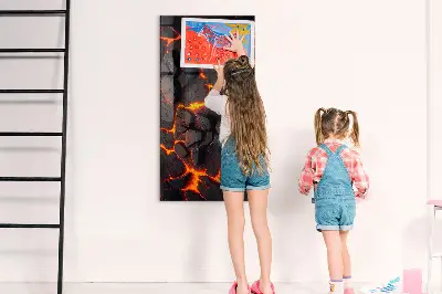 Volcano Lava Magnetic Glass Dry Erase Board