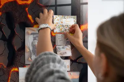 Volcano Lava Magnetic Glass Dry Erase Board