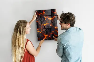 Volcano Lava Magnetic Glass Dry Erase Board