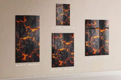 Volcano Lava Magnetic Glass Dry Erase Board