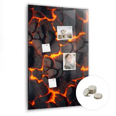 Volcano Lava Magnetic Glass Dry Erase Board