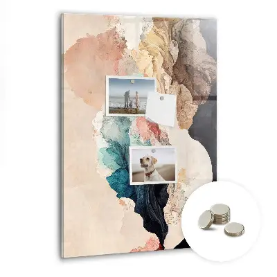 Abstract spots magnetic wall board