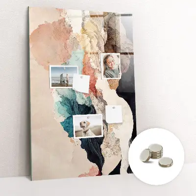 Abstract spots magnetic wall board