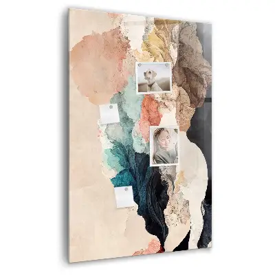 Abstract spots magnetic wall board
