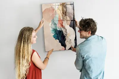 Abstract spots magnetic wall board