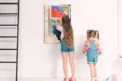 Abstract spots magnetic wall board