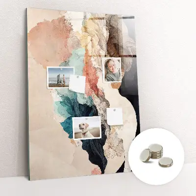 Abstract spots magnetic wall board