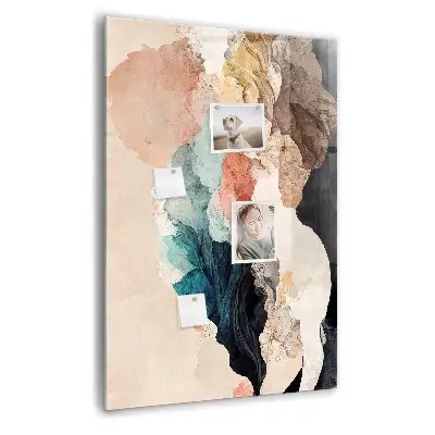 Abstract spots magnetic wall board