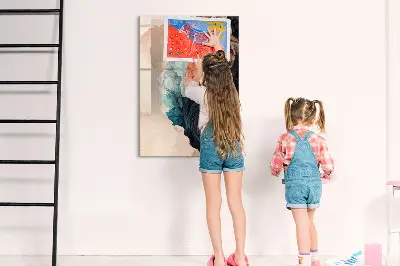 Abstract spots magnetic wall board