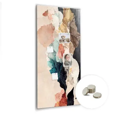 Abstract spots magnetic wall board
