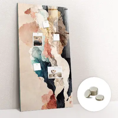 Abstract spots magnetic wall board