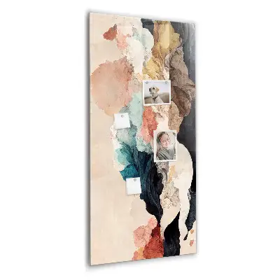 Abstract spots magnetic wall board
