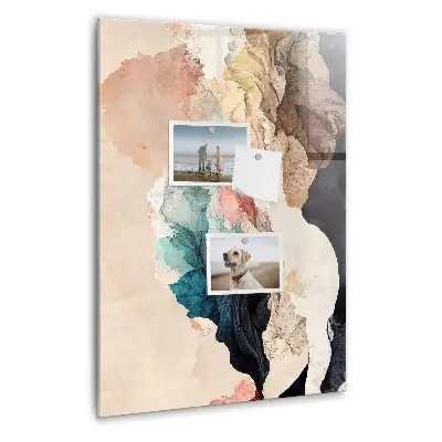 Abstract spots magnetic wall board