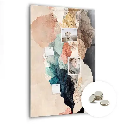 Abstract spots magnetic wall board