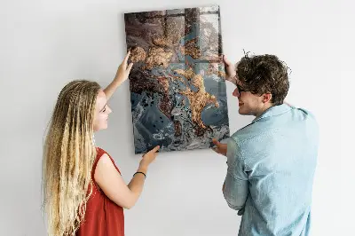 Marble art magnetic wall board
