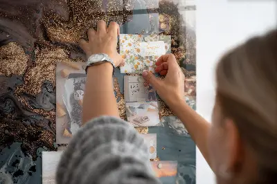 Marble art magnetic wall board