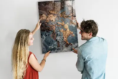 Marble art magnetic wall board