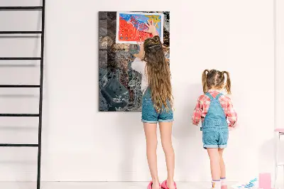 Marble art magnetic wall board