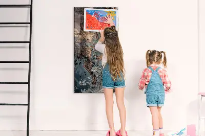 Marble art magnetic wall board
