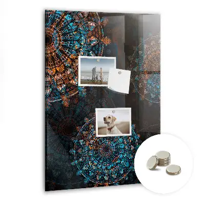 Decorative mandala magnetic wall board