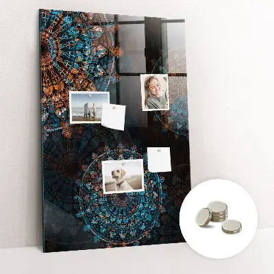 Decorative mandala magnetic wall board