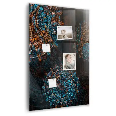 Decorative mandala magnetic wall board