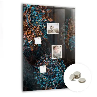 Decorative mandala magnetic wall board