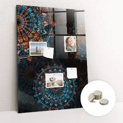 Decorative mandala magnetic wall board