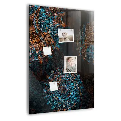 Decorative mandala magnetic wall board