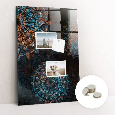 Decorative mandala magnetic wall board