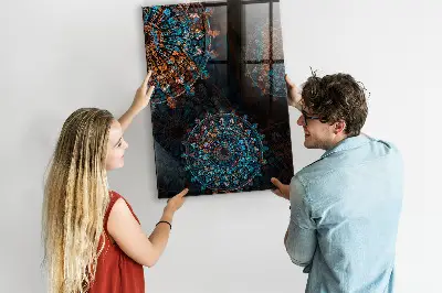 Decorative mandala magnetic wall board